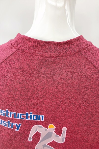 Customized horn sleeve running sweatshirt Design T-shirt heat transfer logo Men's running sweatshirt Round neck Construction industry sweatshirt custom manufacturer W218 detail view-4